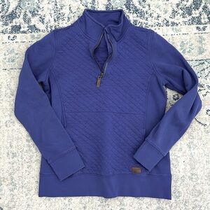 LL Bean Quilted Quarter Zip Sweatshirt, Small Tall
